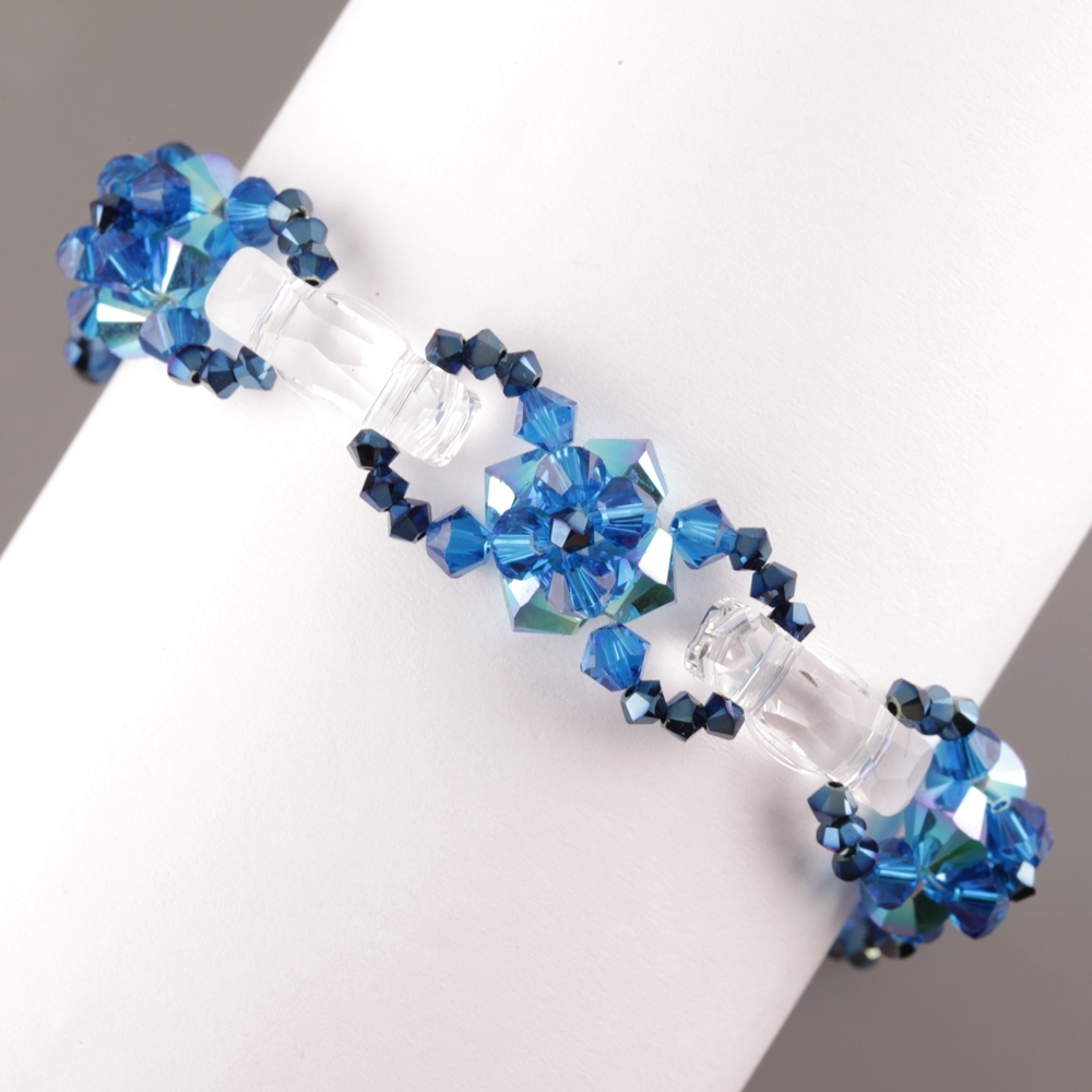 Swarovski beaded bracelet free tutorial